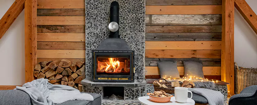 Thelin Hearth Products Direct Vent Gas Stove Fireplace Inspection in Puyallup, Washington